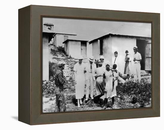 First Lady Eleanor Roosevelt Tours the Virgin Islands-null-Framed Stretched Canvas