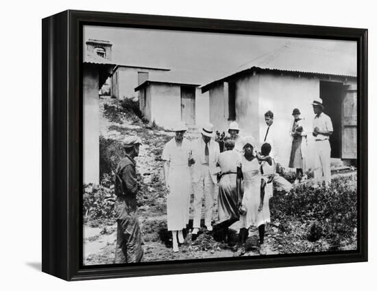 First Lady Eleanor Roosevelt Tours the Virgin Islands-null-Framed Stretched Canvas