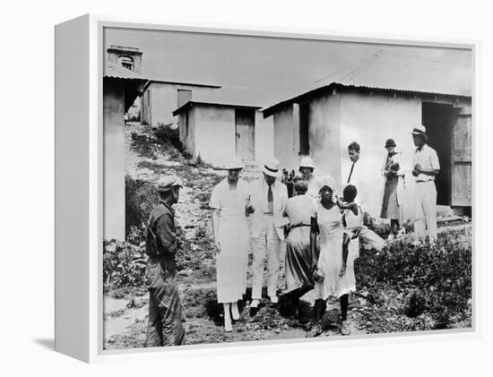 First Lady Eleanor Roosevelt Tours the Virgin Islands-null-Framed Stretched Canvas