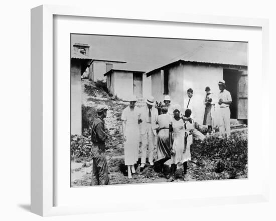 First Lady Eleanor Roosevelt Tours the Virgin Islands-null-Framed Photo