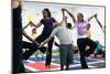 First Lady Michelle Obama Joins an after School 'Let's Move!' Yoga Class after School Activities-null-Mounted Premium Photographic Print