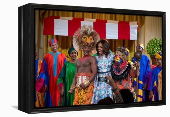 First Lady Michelle Obama Joins the Cast of Disney's the Lion King East Room of the White House-null-Framed Stretched Canvas