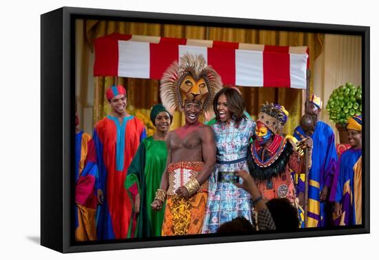 First Lady Michelle Obama Joins the Cast of Disney's the Lion King East Room of the White House-null-Framed Stretched Canvas