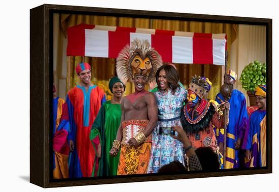 First Lady Michelle Obama Joins the Cast of Disney's the Lion King East Room of the White House-null-Framed Stretched Canvas