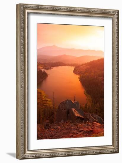 First Light at Red Lake, Carson's Pass, Sierra Nevada-Vincent James-Framed Photographic Print