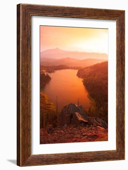 First Light at Red Lake, Carson's Pass, Sierra Nevada-Vincent James-Framed Photographic Print