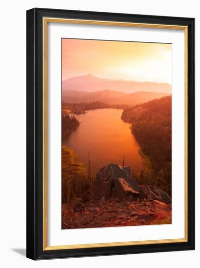 First Light at Red Lake, Carson's Pass, Sierra Nevada-Vincent James-Framed Photographic Print