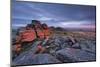 First light at sunrise glows against Belstone Tor, Dartmoor National Park, Devon, England. Summer (-Adam Burton-Mounted Photographic Print