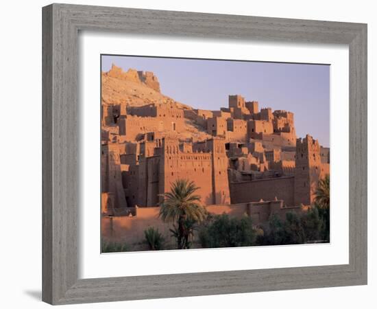 First Light on Fortified Mud Houses in the Kasbah, Ouarzazate, Morocco-Lee Frost-Framed Photographic Print