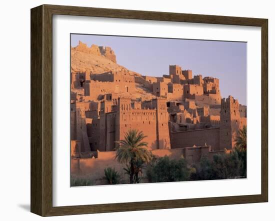 First Light on Fortified Mud Houses in the Kasbah, Ouarzazate, Morocco-Lee Frost-Framed Photographic Print