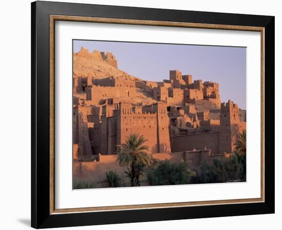 First Light on Fortified Mud Houses in the Kasbah, Ouarzazate, Morocco-Lee Frost-Framed Photographic Print