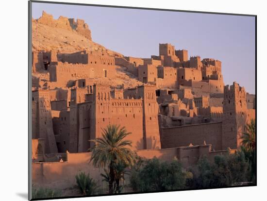 First Light on Fortified Mud Houses in the Kasbah, Ouarzazate, Morocco-Lee Frost-Mounted Photographic Print