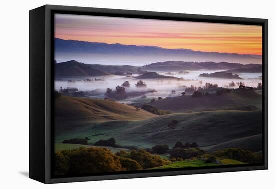 First Light on the Petaluma Hills, Sonoma County, Northern California-Vincent James-Framed Premier Image Canvas