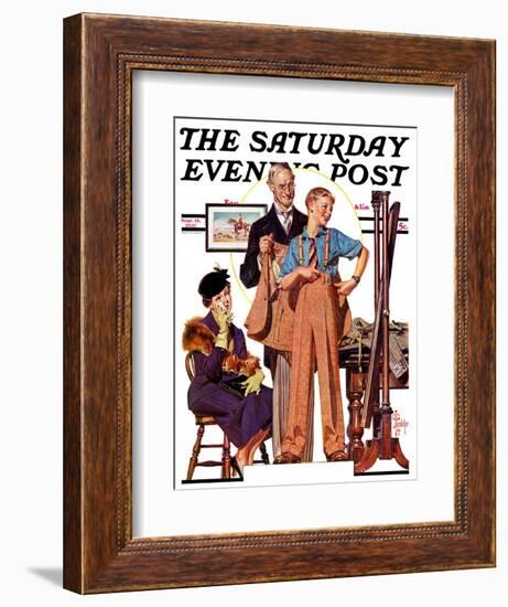 "First Long Suit," Saturday Evening Post Cover, September 18, 1937-Joseph Christian Leyendecker-Framed Giclee Print