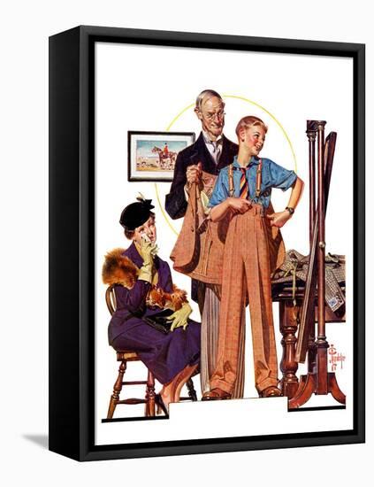 "First Long Suit,"September 18, 1937-Joseph Christian Leyendecker-Framed Premier Image Canvas