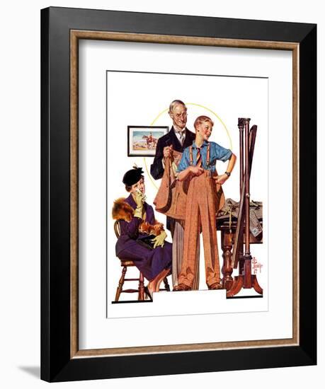 "First Long Suit,"September 18, 1937-Joseph Christian Leyendecker-Framed Giclee Print