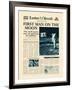 First Man On The Moon-The Vintage Collection-Framed Art Print