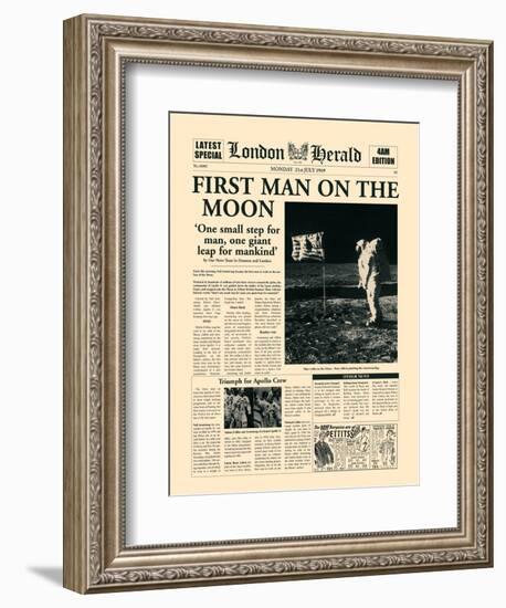 First Man on the Moon-The Vintage Collection-Framed Art Print