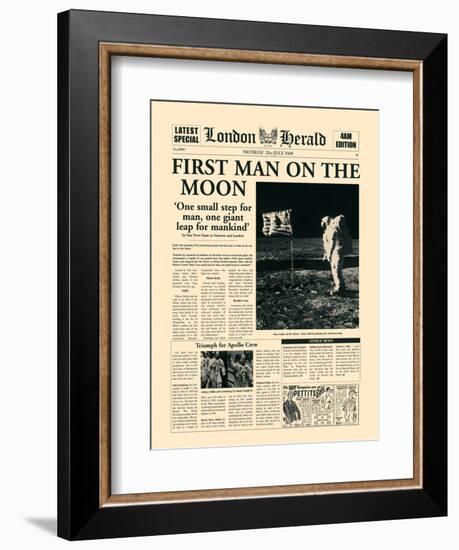 First Man on the Moon-The Vintage Collection-Framed Art Print