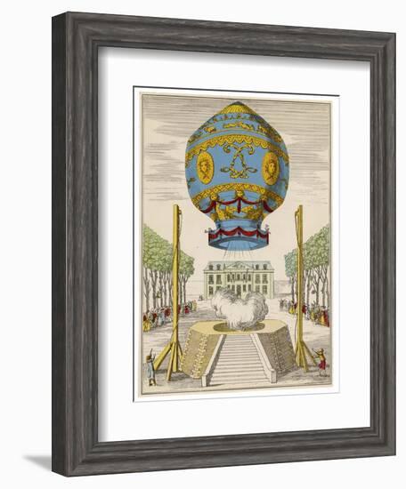 First Manned Balloon-null-Framed Art Print