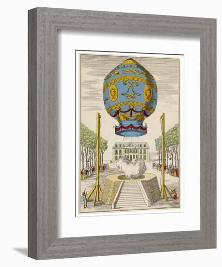 First Manned Balloon-null-Framed Art Print