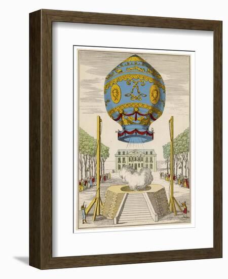 First Manned Balloon-null-Framed Art Print