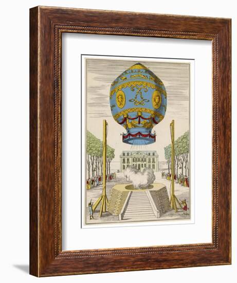 First Manned Balloon-null-Framed Art Print