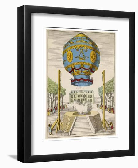 First Manned Balloon-null-Framed Art Print