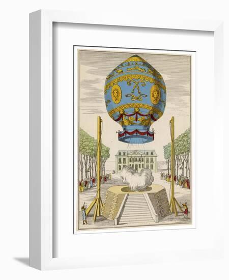 First Manned Balloon-null-Framed Art Print