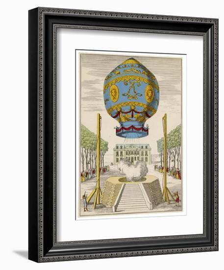 First Manned Balloon-null-Framed Art Print