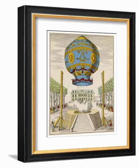 First Manned Balloon-null-Framed Art Print