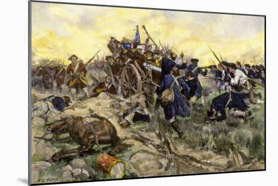 First Maryland Regiment Retaking British Field Artillery at Guilford Court House, North Carolina-null-Mounted Giclee Print