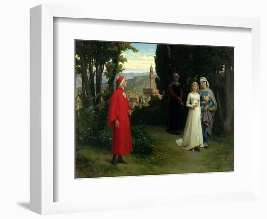 First Meeting of Dante and Beatrice, 1877-Raffaelle Gianetti-Framed Giclee Print