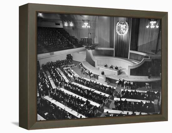 First Meeting of the Un Organization's General Assembly in the Methodist Church's Central Hall-David Scherman-Framed Premier Image Canvas