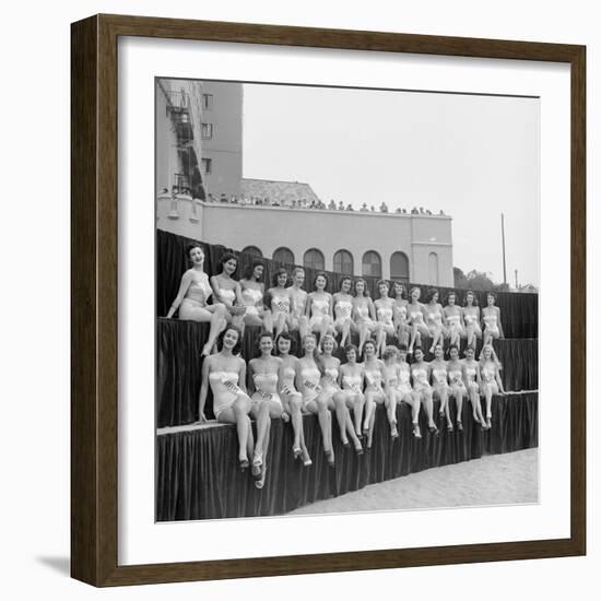 First Miss Universe Contest, Long Beach, CA, 1952-George Silk-Framed Photographic Print