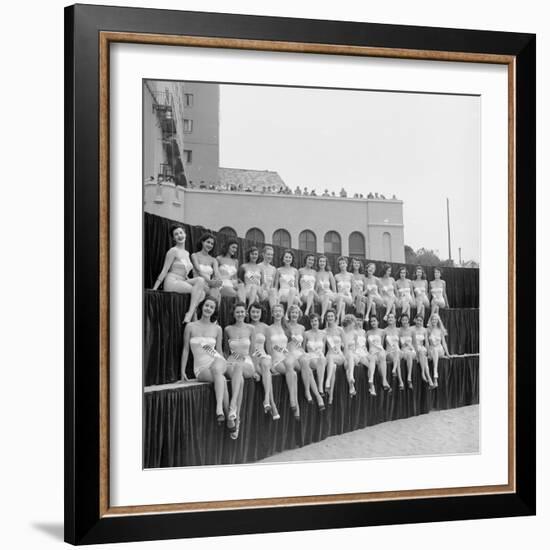 First Miss Universe Contest, Long Beach, CA, 1952-George Silk-Framed Photographic Print