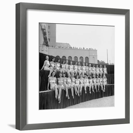 First Miss Universe Contest, Long Beach, CA, 1952-George Silk-Framed Photographic Print