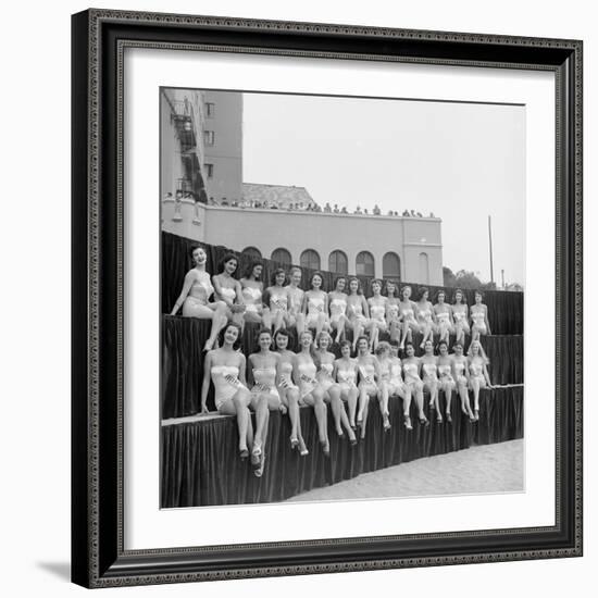 First Miss Universe Contest, Long Beach, CA, 1952-George Silk-Framed Photographic Print