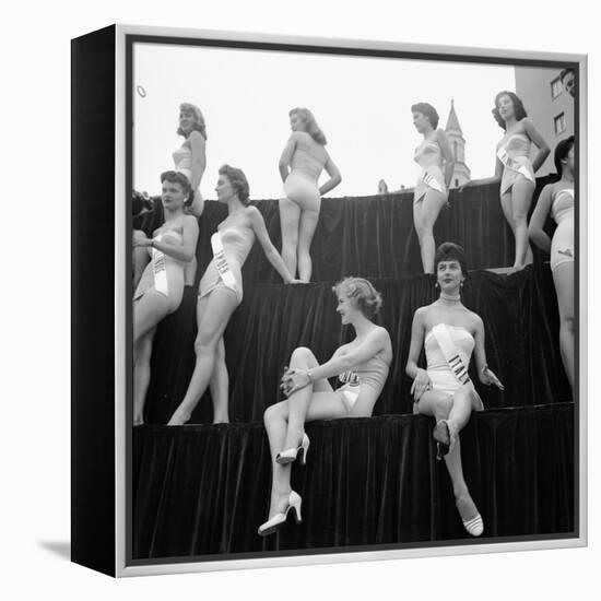 First Miss Universe Contest, Miss France and Miss Israel, Long Beach, California 1952-George Silk-Framed Premier Image Canvas