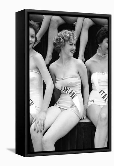 First Miss Universe Contest. Miss France and Miss Israel. Long Beach, California 1952-George Silk-Framed Premier Image Canvas