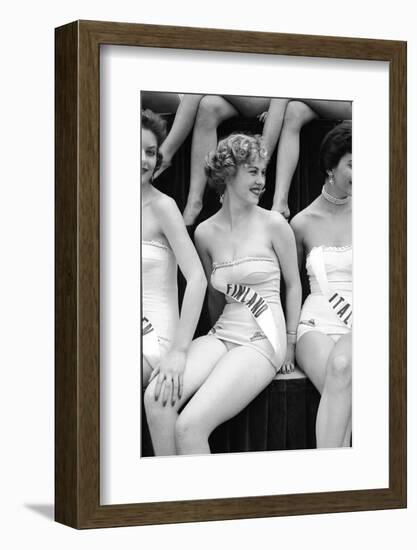 First Miss Universe Contest. Miss France and Miss Israel. Long Beach, California 1952-George Silk-Framed Photographic Print