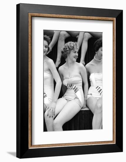 First Miss Universe Contest. Miss France and Miss Israel. Long Beach, California 1952-George Silk-Framed Photographic Print