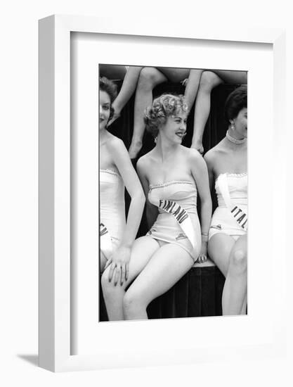 First Miss Universe Contest. Miss France and Miss Israel. Long Beach, California 1952-George Silk-Framed Photographic Print