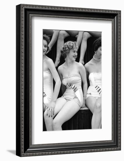 First Miss Universe Contest. Miss France and Miss Israel. Long Beach, California 1952-George Silk-Framed Photographic Print