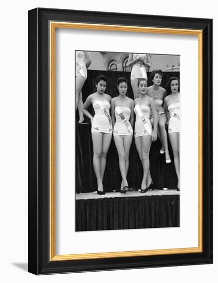 First Miss Universe Contest, Miss Hong Kong Judy Dan, Long Beach, CA, 1952-George Silk-Framed Photographic Print