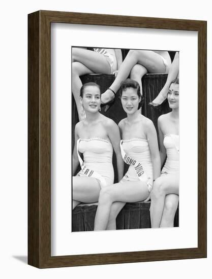 First Miss Universe Contest, Miss Hong Kong Judy Dan, Long Beach, CA, 1952-George Silk-Framed Photographic Print