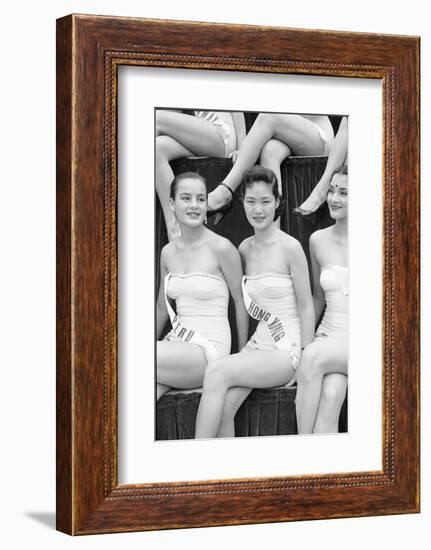 First Miss Universe Contest, Miss Hong Kong Judy Dan, Long Beach, CA, 1952-George Silk-Framed Photographic Print