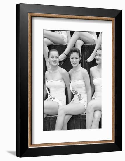 First Miss Universe Contest, Miss Hong Kong Judy Dan, Long Beach, CA, 1952-George Silk-Framed Photographic Print