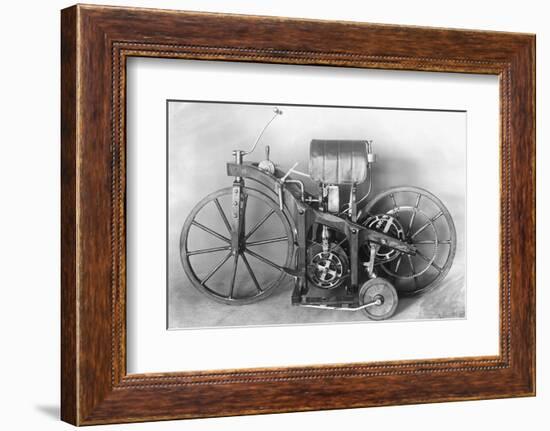 First Motorcycle Constructed-null-Framed Photographic Print