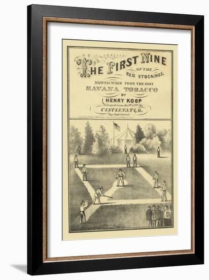 First Nine of the Red Stockings-Henry Koop-Framed Art Print